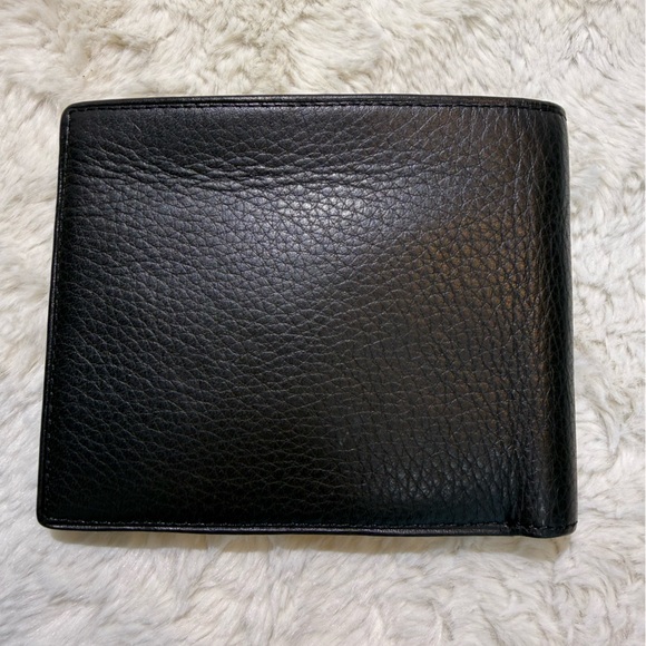 NWOT Polo Ralph Lauren black pebbled leather men’s classic billfold - Picture 7 of 8